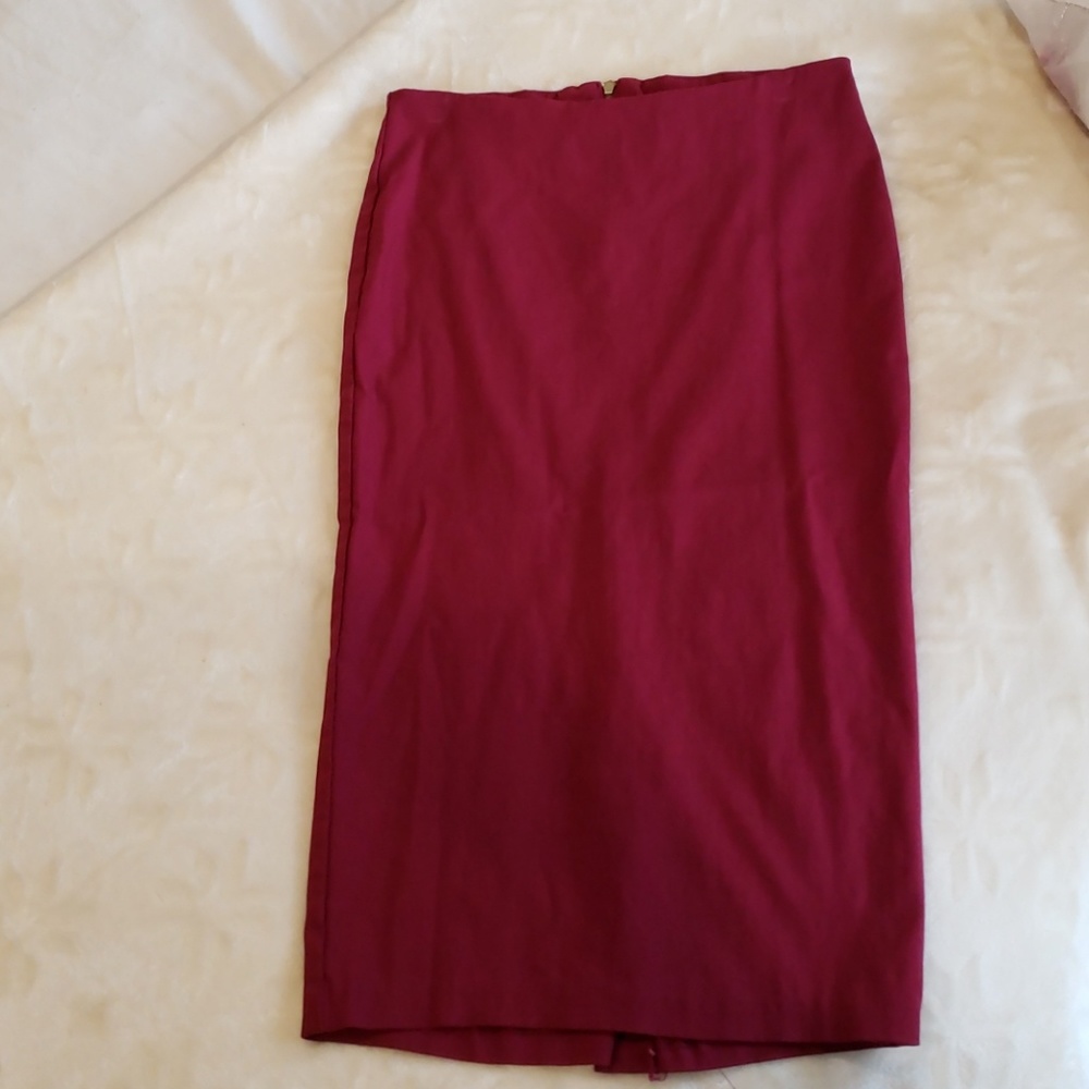Burgandy Pencil Skirt.
